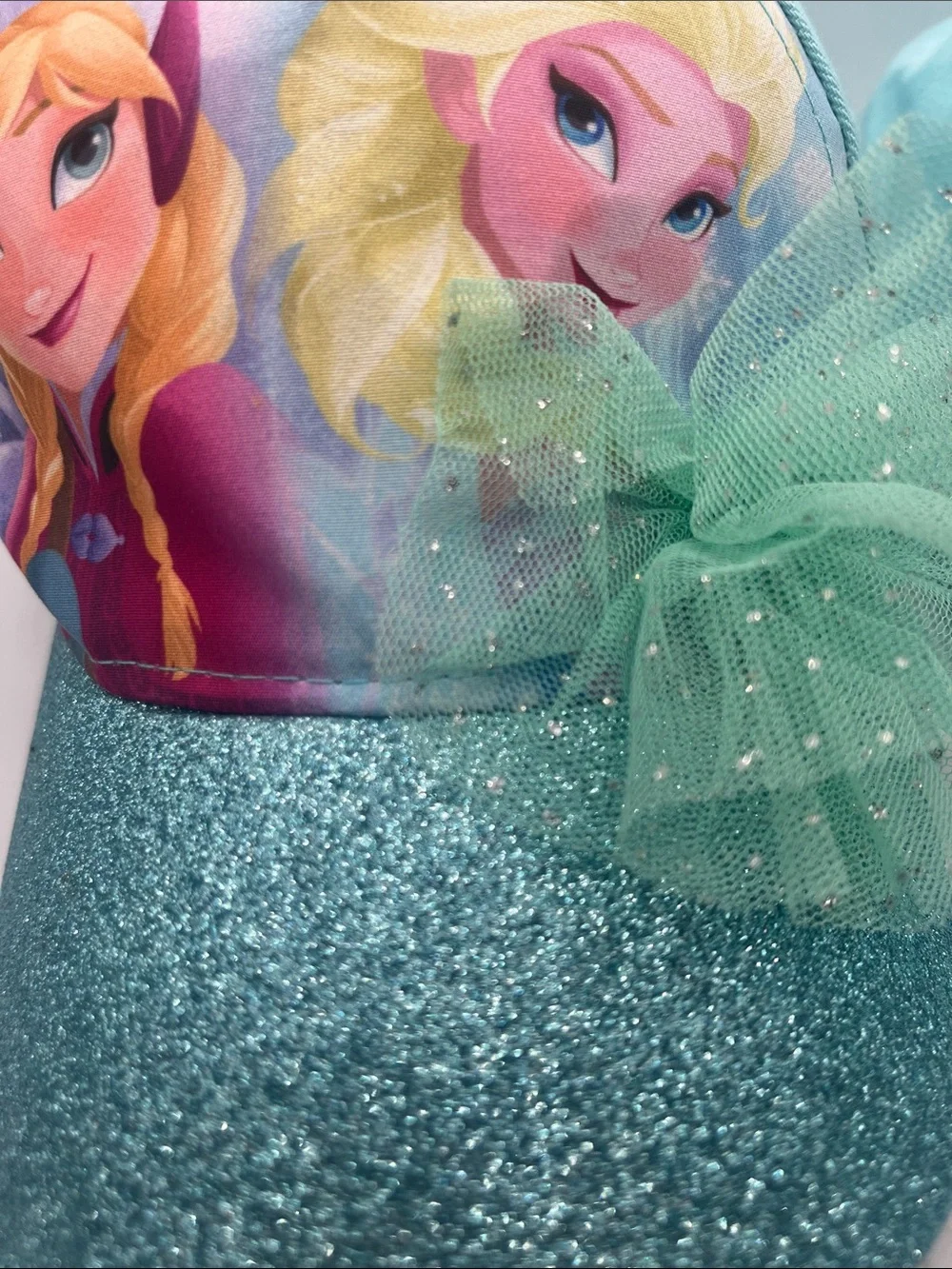 2X Disney Girls' Frozen Baseball Cap Princess Elsa and Anna Curved